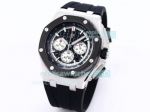 Copy AP Royal Oak Offshore SS Black Chronograph Dial Watch 43MM